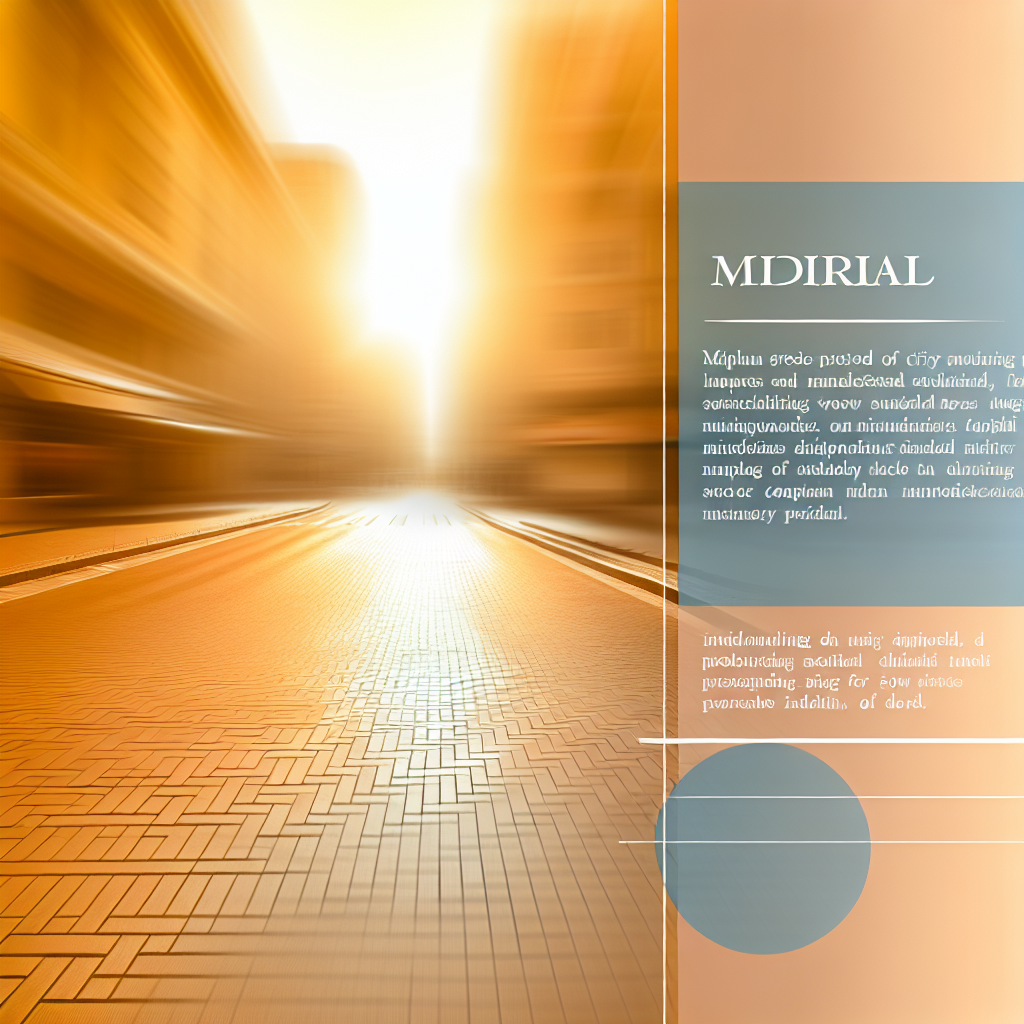 Peaceful morning in a calm city